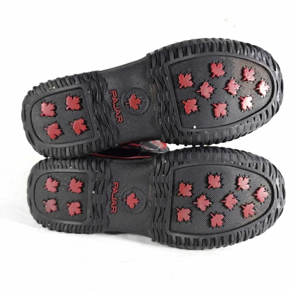 Pajar Women's US 6-6,5 Black Waterproof Lace Up Grip Insulated Tall Snow Boots
